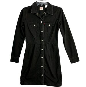Levi's Ellie Black Denim Mini Dress
